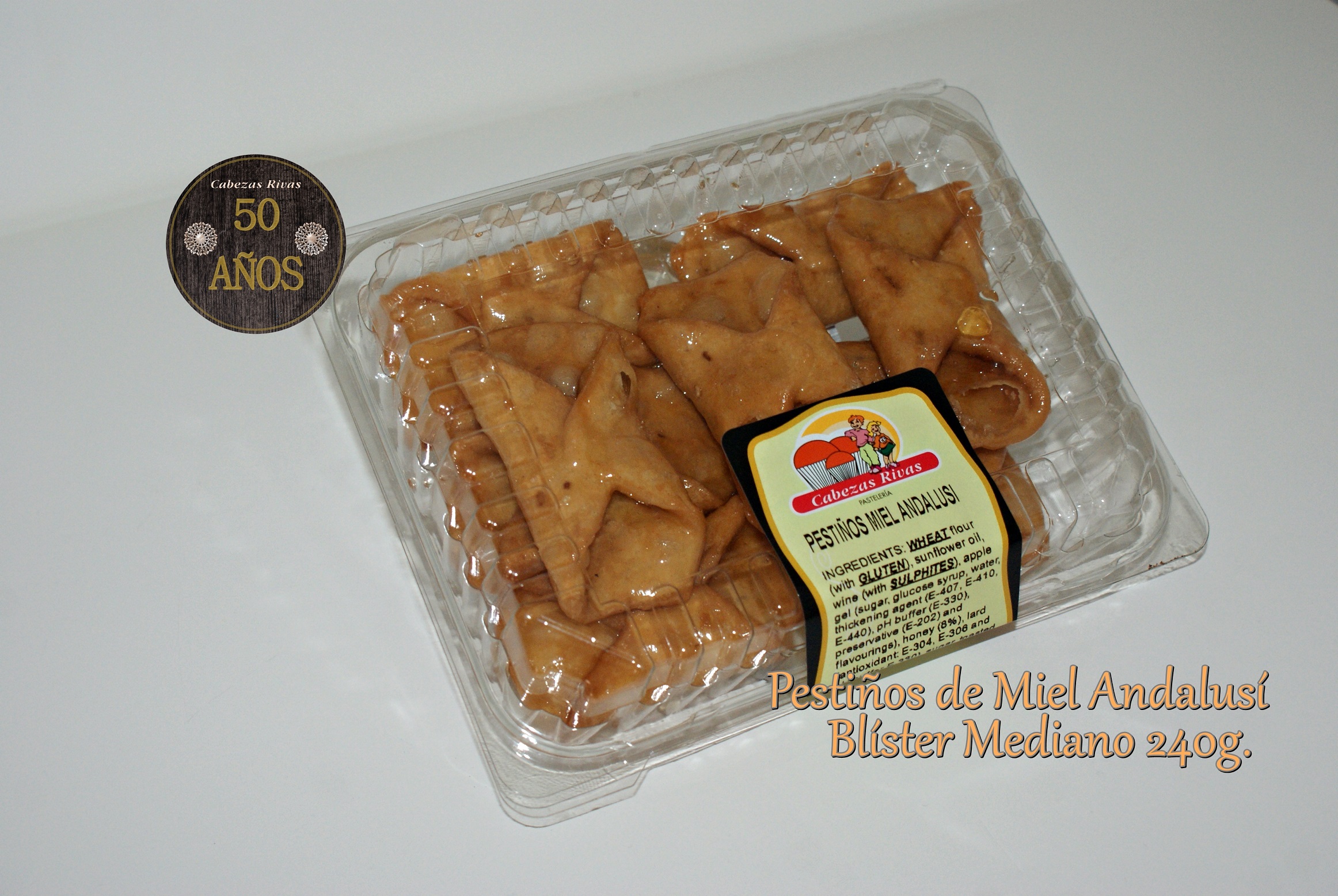PESTIÑO MIEL ANDALUSI BLISTER MEDIANO 240 G,C/.12